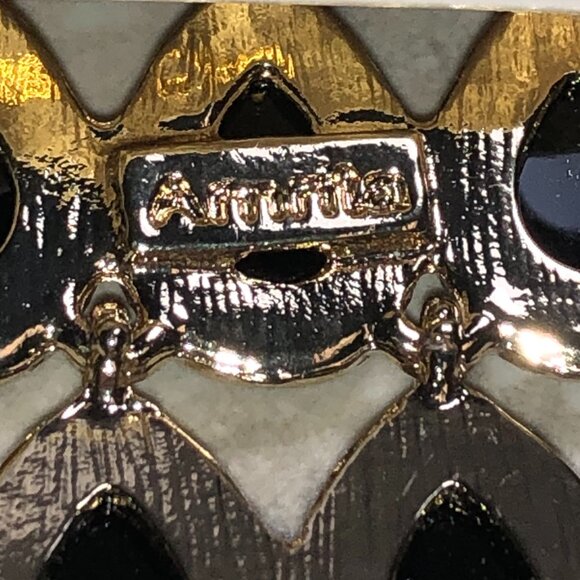 Amrita Black & Gold Chandelier Earrings - Picture 4 of 6